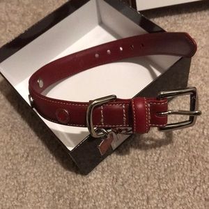 New Red Coach Dog Collar